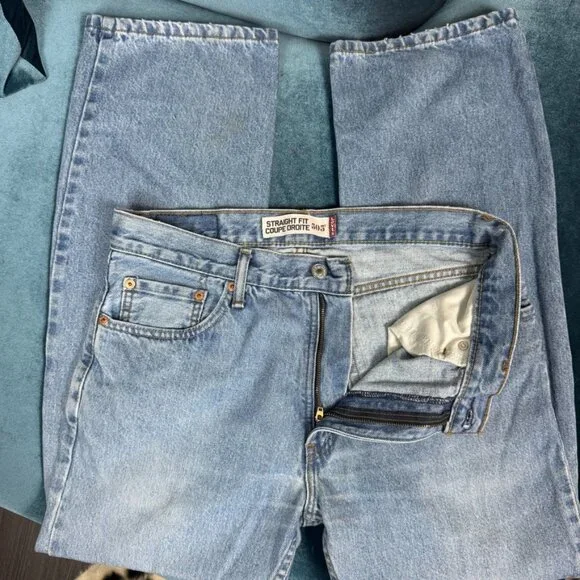 Vintage Levi’s Men’s 505 Jean Medium Light Blue Stonewash 33x30 - Picture 11 of 11